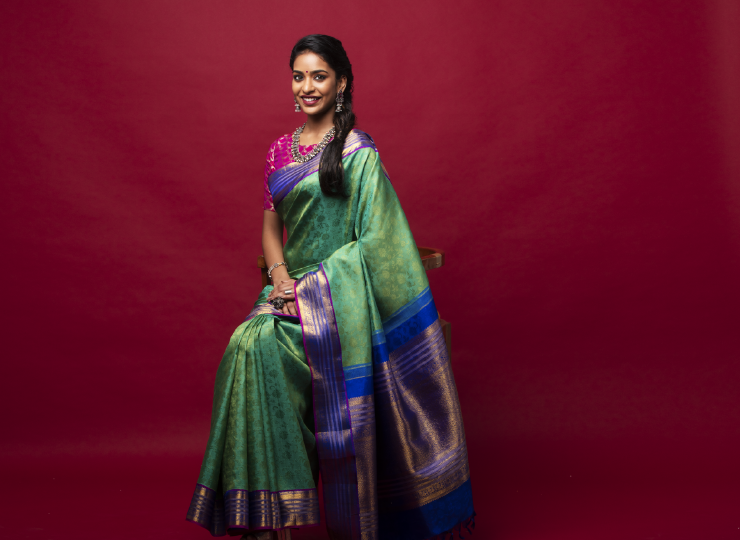 Sari top wedding guest