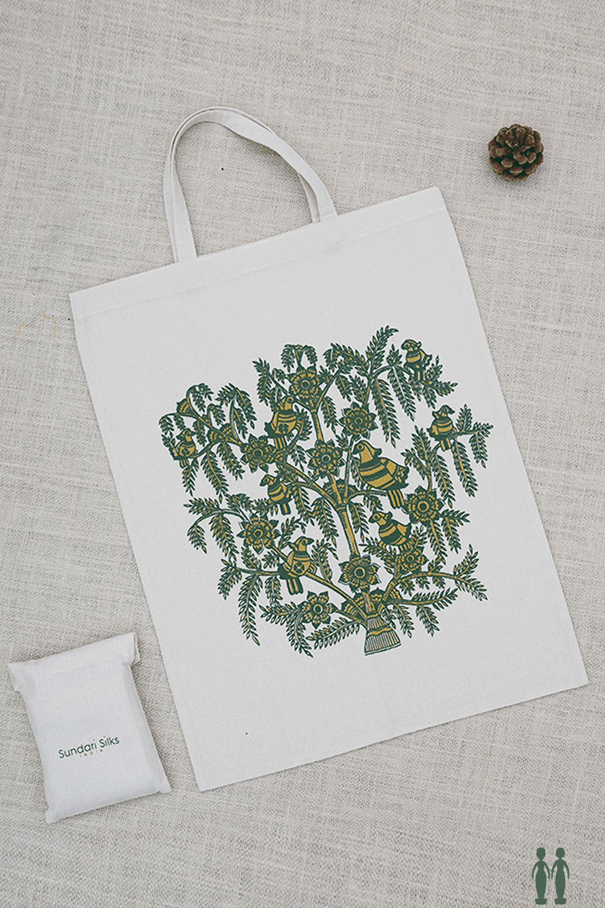 Tree And Birds Printed Reusable Cloth Bag