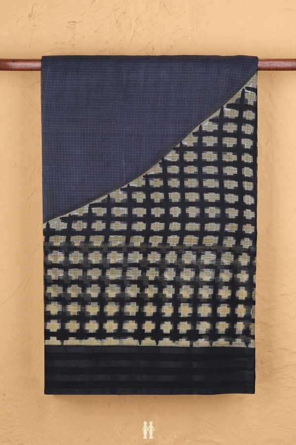 Kota Silk Saree In Black With Printed Design