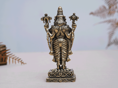 Lord Venkateswara Brass Idol For Pooja Set
