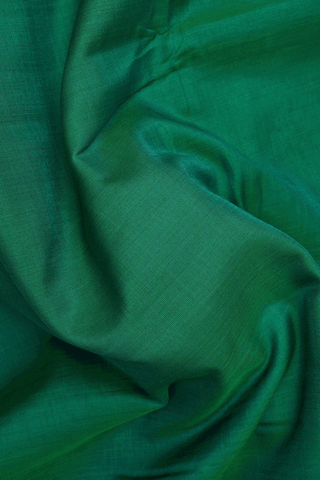 Arai Maadam Border Bold Green Nine Yards Silk Cotton Saree
