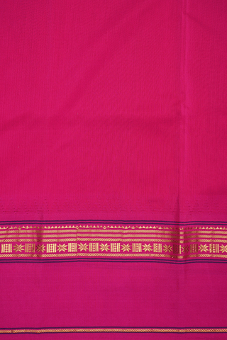 Floral Printed Light Grey Kanchipuram Silk Saree