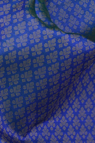 Jacquard Pattern Berry Blue Kanchipuram Silk Saree