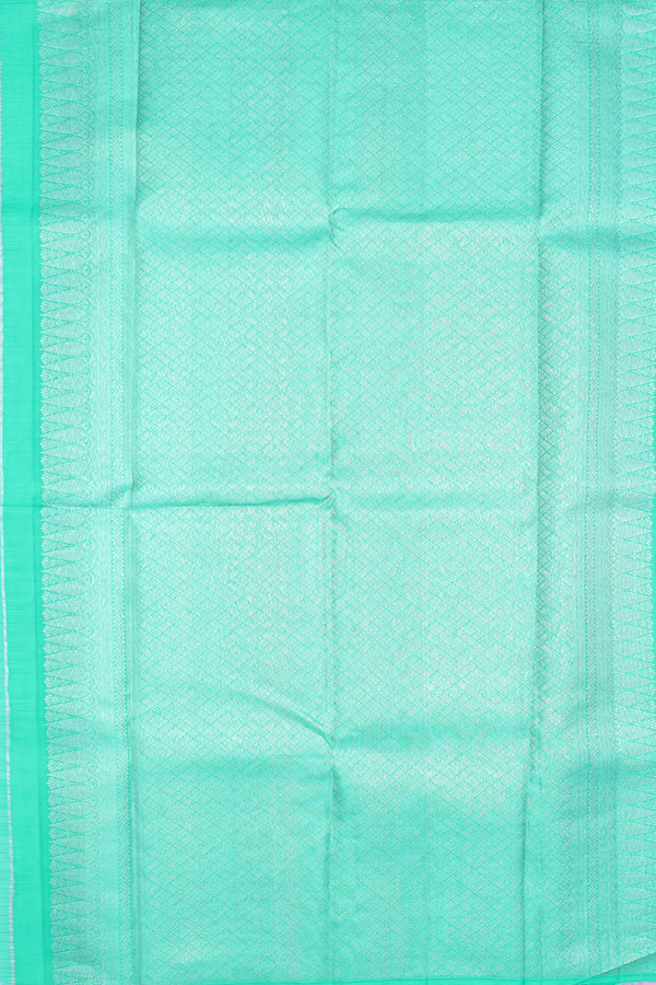 Kanchipuram Silk Saree In Lavender With Checks Along Motifs