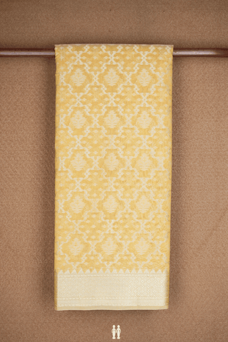 Allover Design Yellow Kota Cotton Saree
