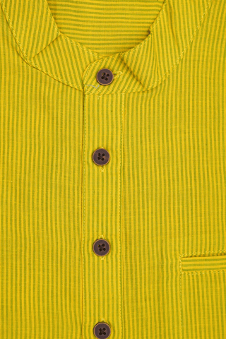 Assorted Yellow And Green Set Of 2 Size 36 Cotton Short Kurta