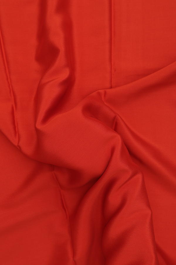 Mysore Silk Saree In Spiced Orange With Zari Border