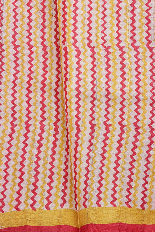 Tussar Silk Saree In Dark Pink With Shibori Design