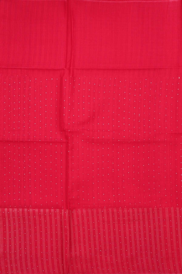 Bailu Silk Saree In Chilli Red With Chamki Work