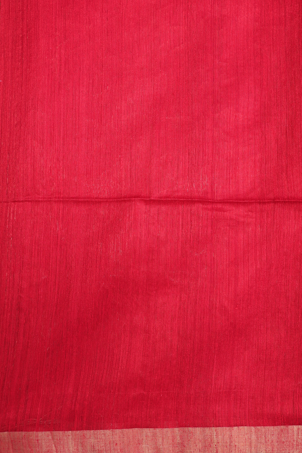 Bailu Silk Saree In Chilli Red With Parrot Motifs