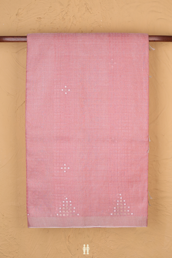 Bailu Silk Saree In Orange With Chamki Work