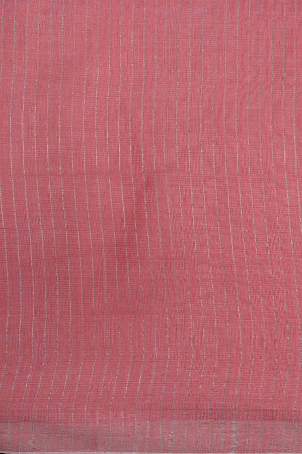 Bailu Silk Saree In Orange With Chamki Work