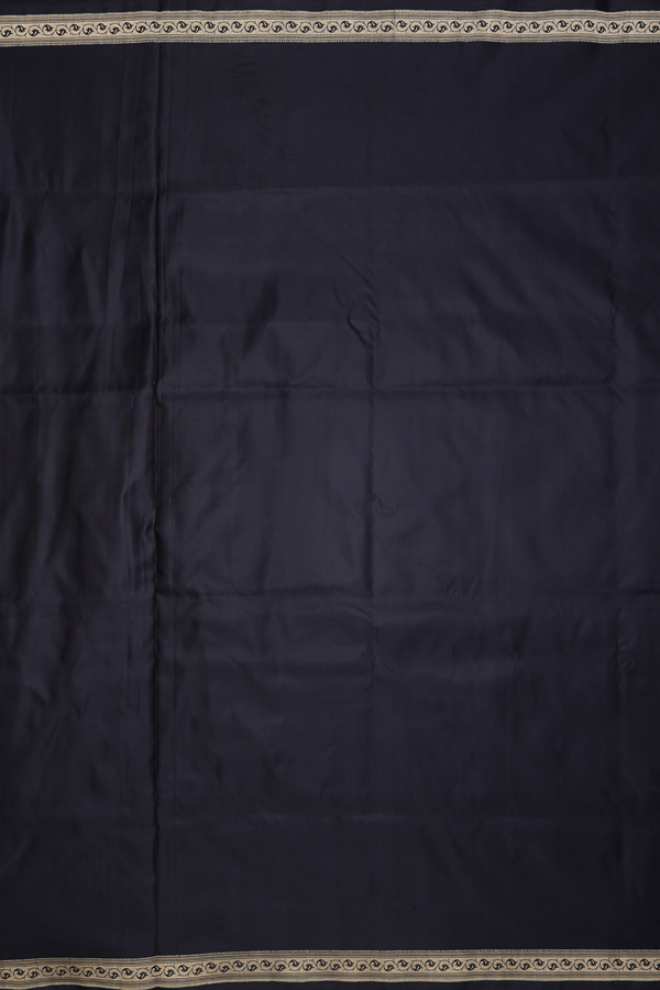 Banarasi Silk Saree In Black With Zari Border