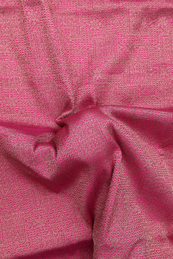 Banarasi Silk Saree In Rani Pink With Allover Design