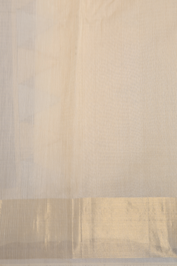 Kota Silk Saree In Pastel Tan With Zari Buttas