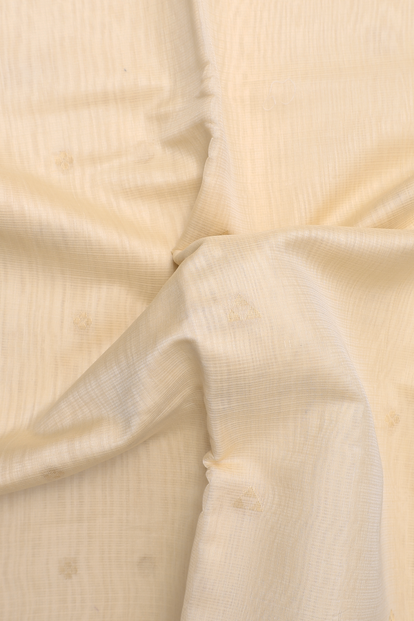 Kota Silk Saree In Pastel Tan With Zari Buttas