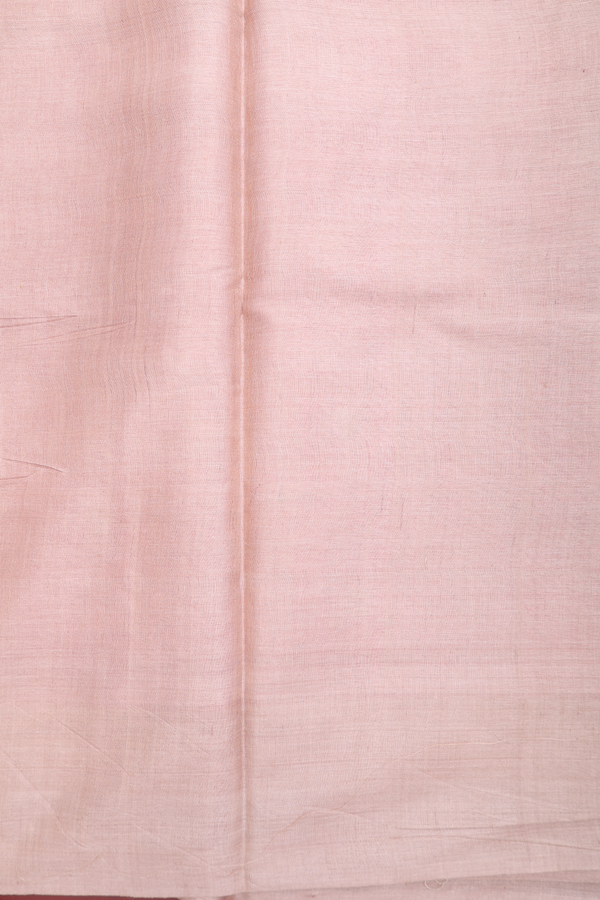 Tussar Silk Saree In Red With Floral Buttas