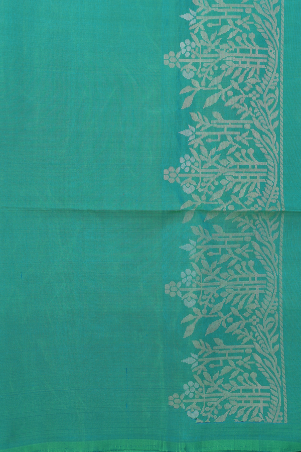 Soft Silk Saree In Rani Pink With Zari Buttas