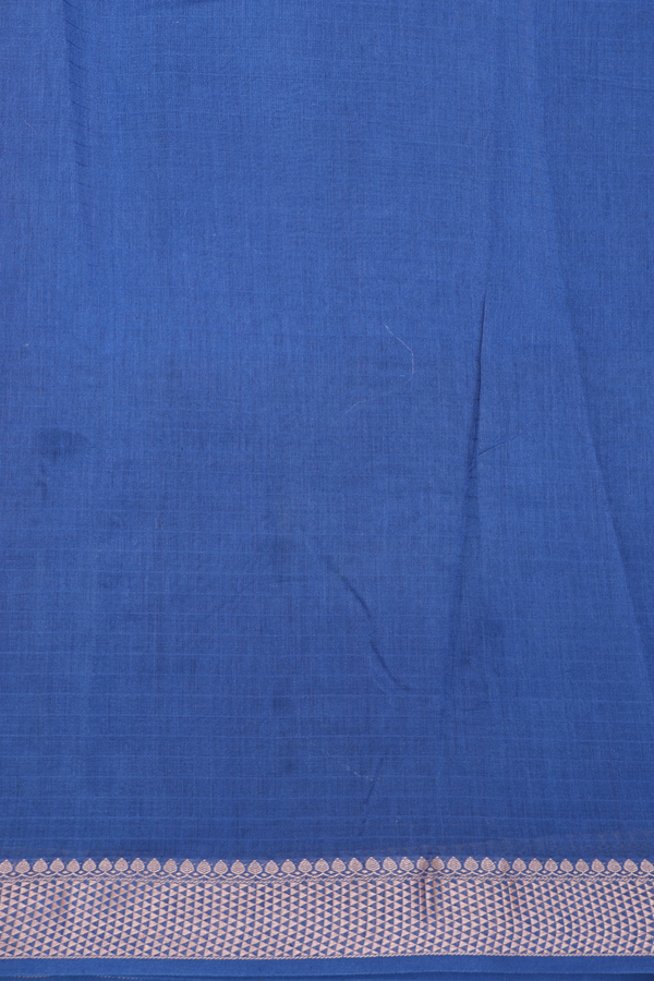 Chanderi Cotton Saree In Blue With Shibori Design