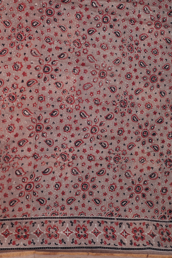 Chanderi Silk Cotton Saree In Capri Blue With Printed Design