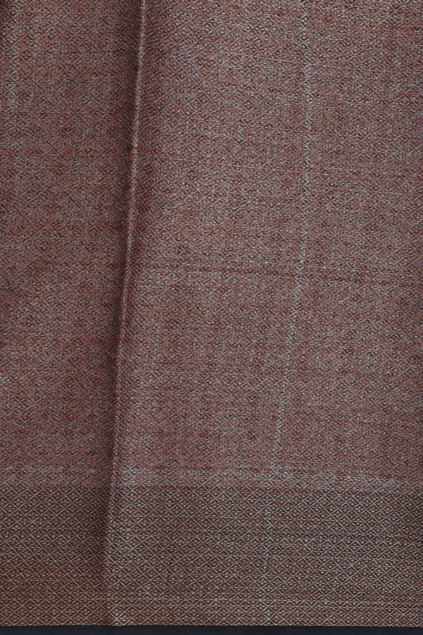 Chanderi Silk Cotton Saree In Grey With Floral Design