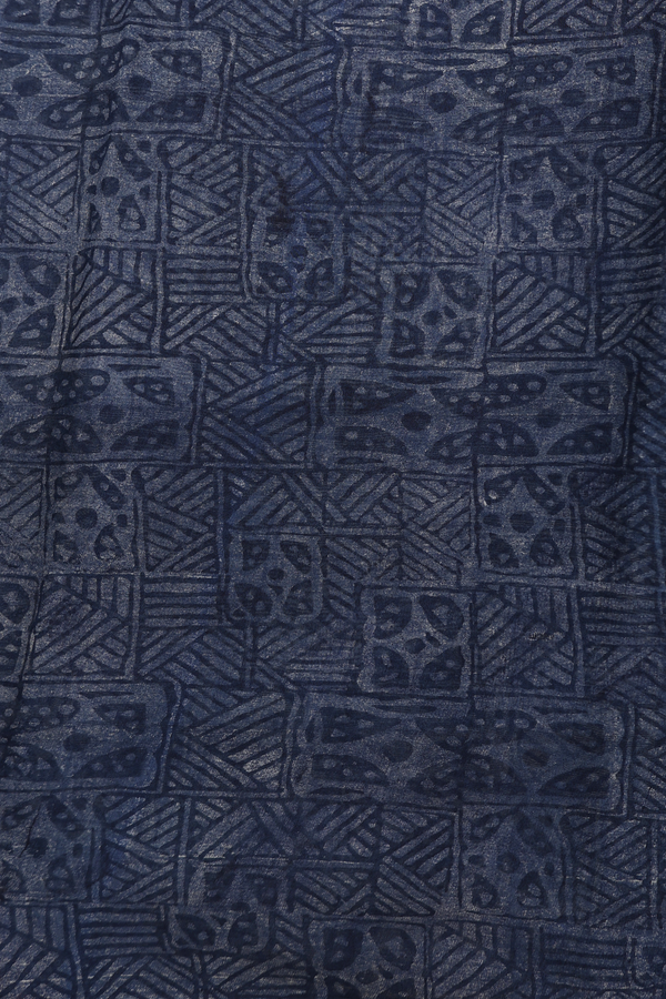 Chanderi Silk Cotton Saree In Navy Blue With Allover Design