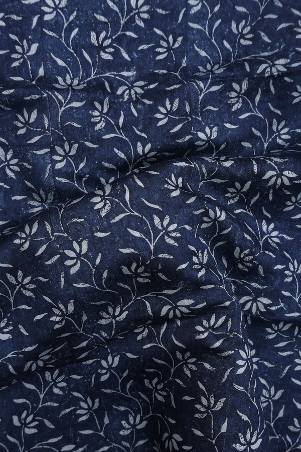 Chanderi Silk Cotton Saree In White With Diamond Design