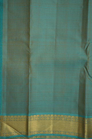 Checks Design Khaki And White Kanchipuram Silk Saree