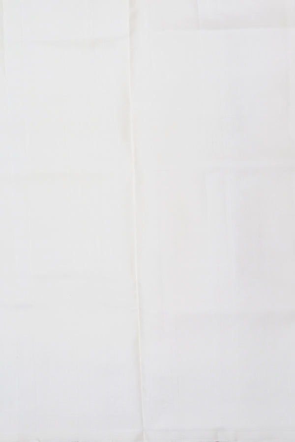 Checks Design White Silk Dhoti With Shirt Material