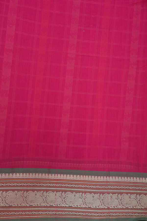 Coimbatore Cotton Saree In Dual Tone With Checks Design