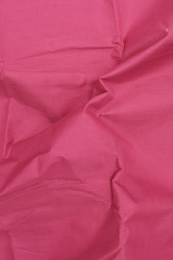 Chettinadu Cotton Saree In Pink With Contrast Border