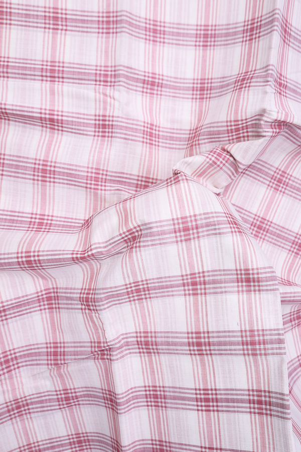 Chettinadu Cotton Saree In White With Checks Design