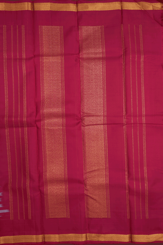 Contrast Zari Border Plain Dual Tone Kanchipuram Silk Saree