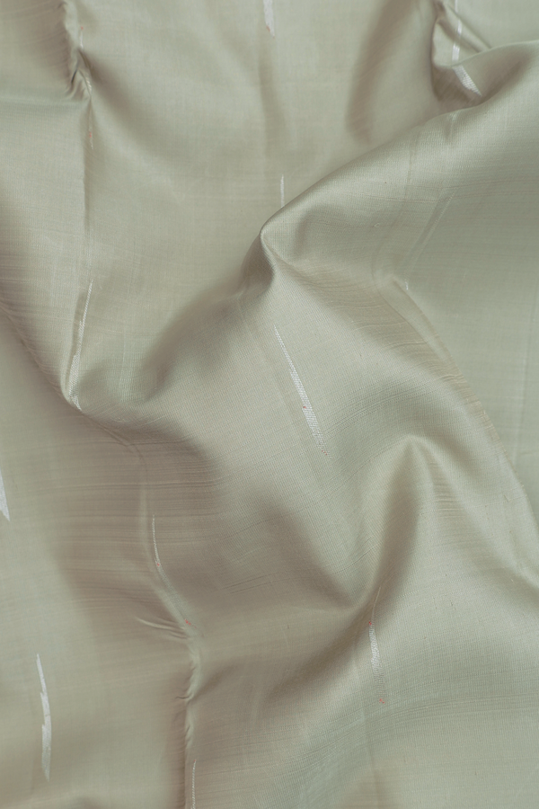 Kanchipuram Silk Saree In Green Beige With Malli Moggu Buttas