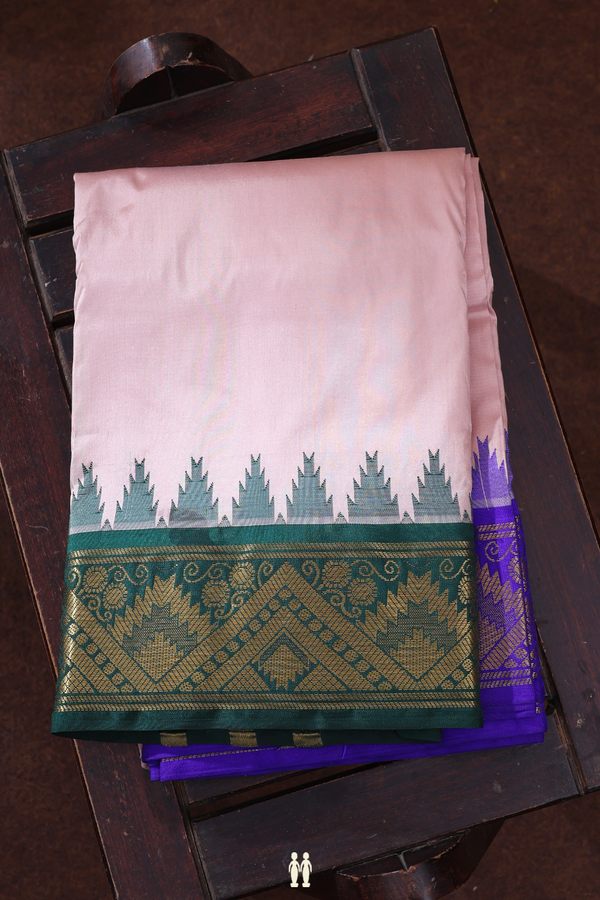 Ganga Jamuna Border Brown Silk Dhoti With Angavastram Set
