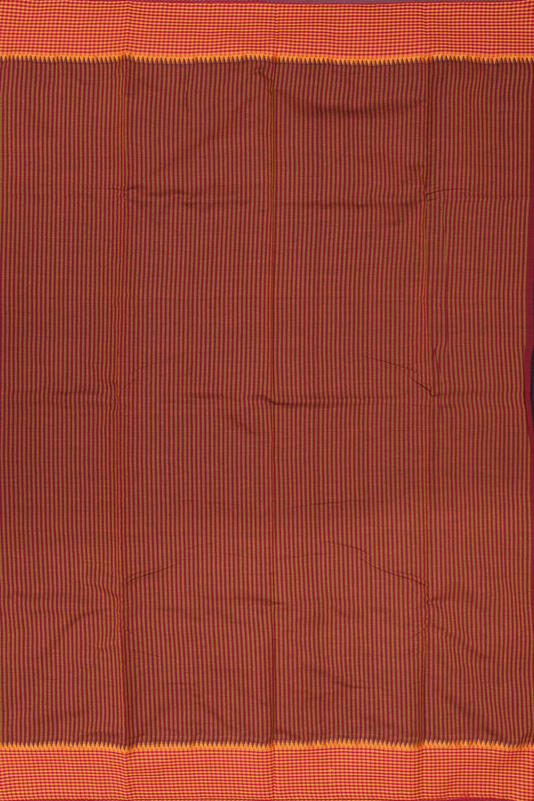 Dharwad Cotton Saree In Pigeon Blue With Checks Border