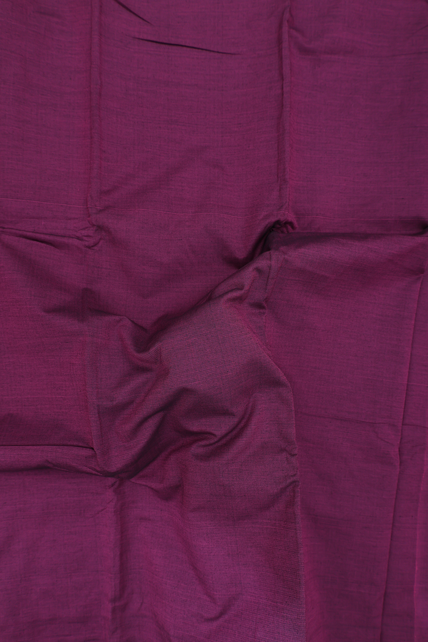 Dharwad Cotton Saree In Purple With Contrast Border
