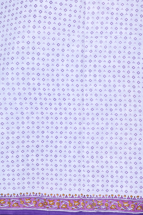 Hyderabad Cotton Saree In Royal Blue With Printed Design