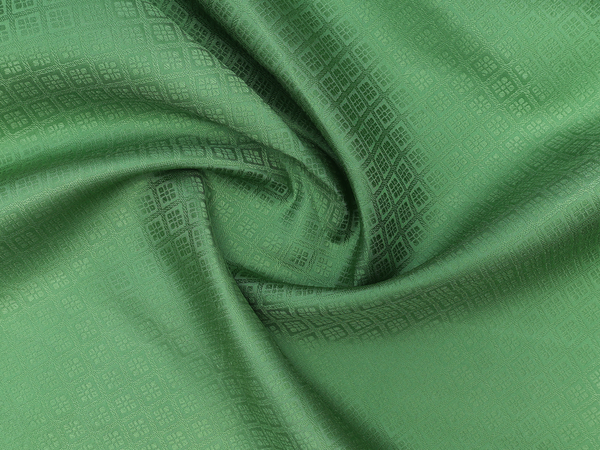 Jacquard Pattern Green Kanchipuram Silk Blouse Material