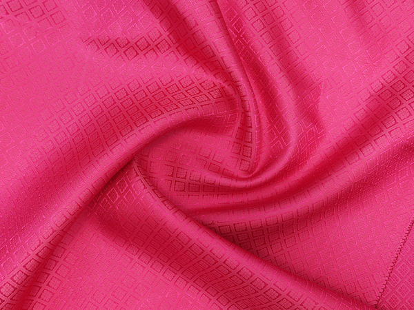 Jacquard Pattern Punch Pink Kanchipuram Silk Blouse Material
