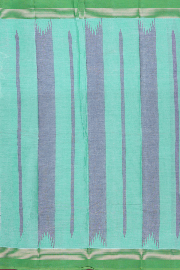 Kanchi Cotton Saree In Grey With Contrast Border