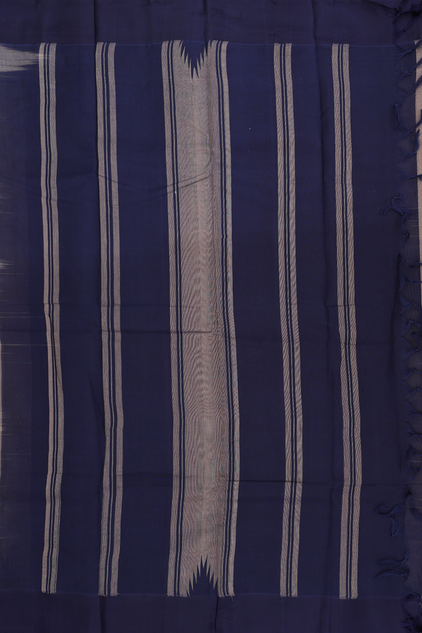 Kanchi Cotton Saree In Tan Brown With Contrast Silk Border