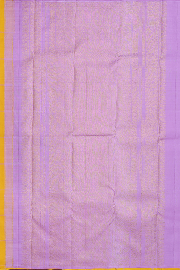 Kanchipuram Silk Saree Honey Yellow Along Checks With Motifs