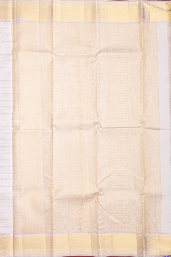 Kanchipuram Silk Saree In Beige With Jacquard Pattern