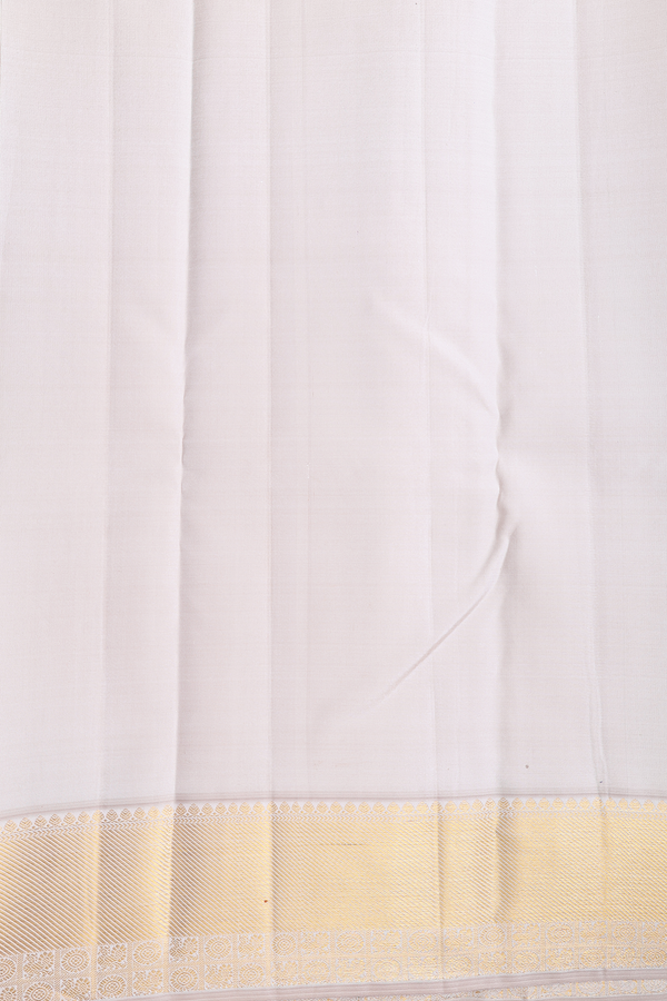 Kanchipuram Silk Saree In Beige With Jacquard Pattern