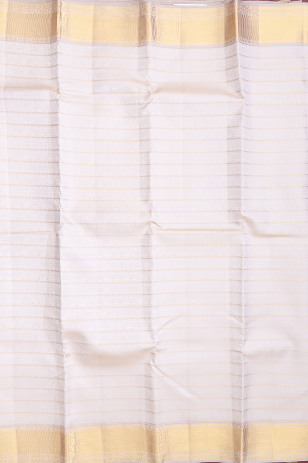 Kanchipuram Silk Saree In Beige With Jacquard Pattern