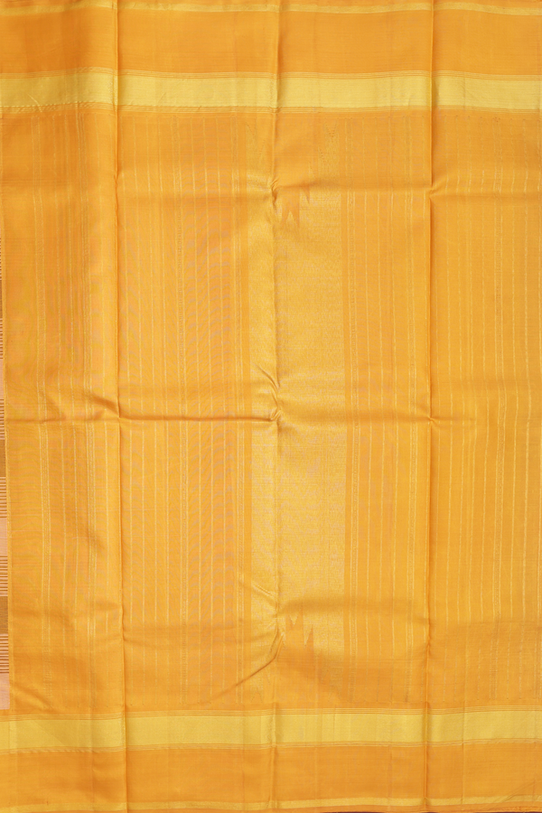 Kanchipuram Silk Saree In Black And White With Checks Design
