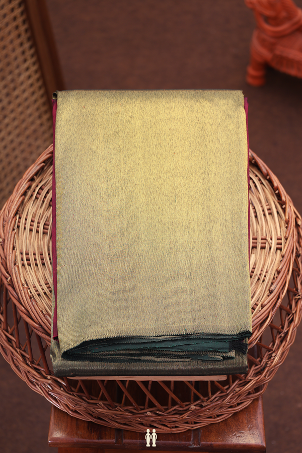 Kanchipuram Silk Saree In Burgundy Red With Step Border