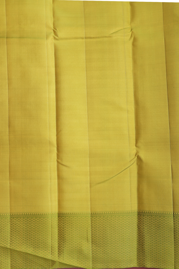 Kanchipuram Silk Saree In Dual Tone With Threadwork Buttas