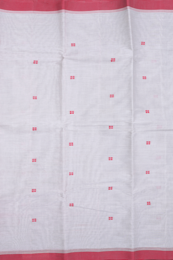 Kanchi Cotton Saree In Grey With Threadwork Buttis